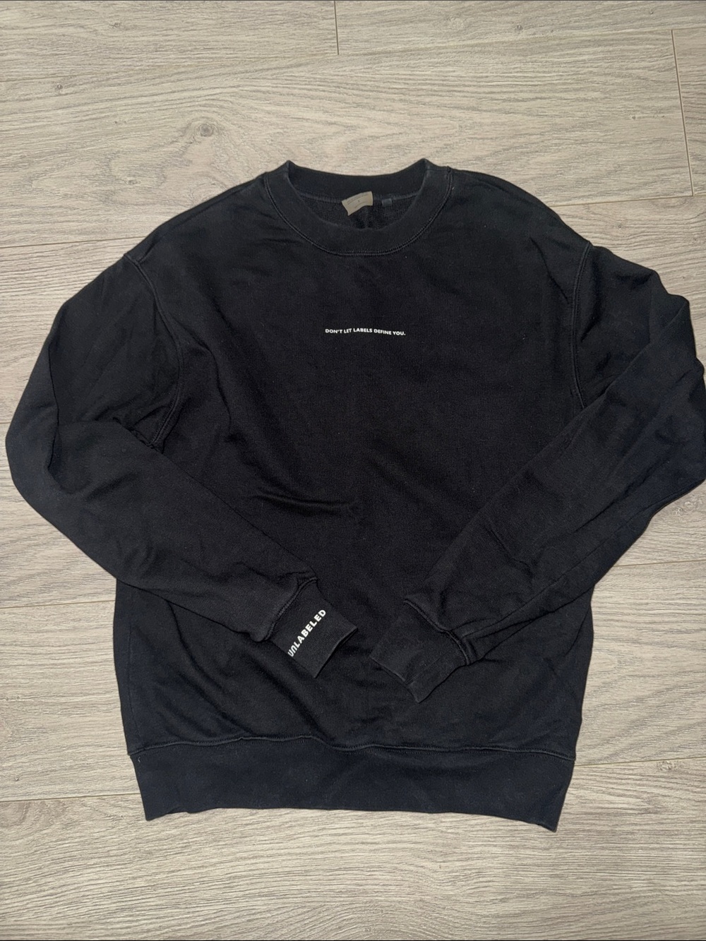 UNLABELED Crew Neck Sweatshirt Black - size S